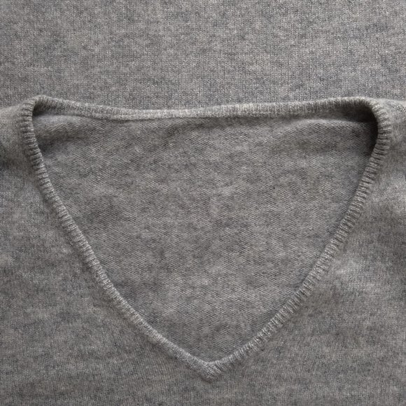 Gray V-Neck Sweater (Medium) - Picture 3 of 4